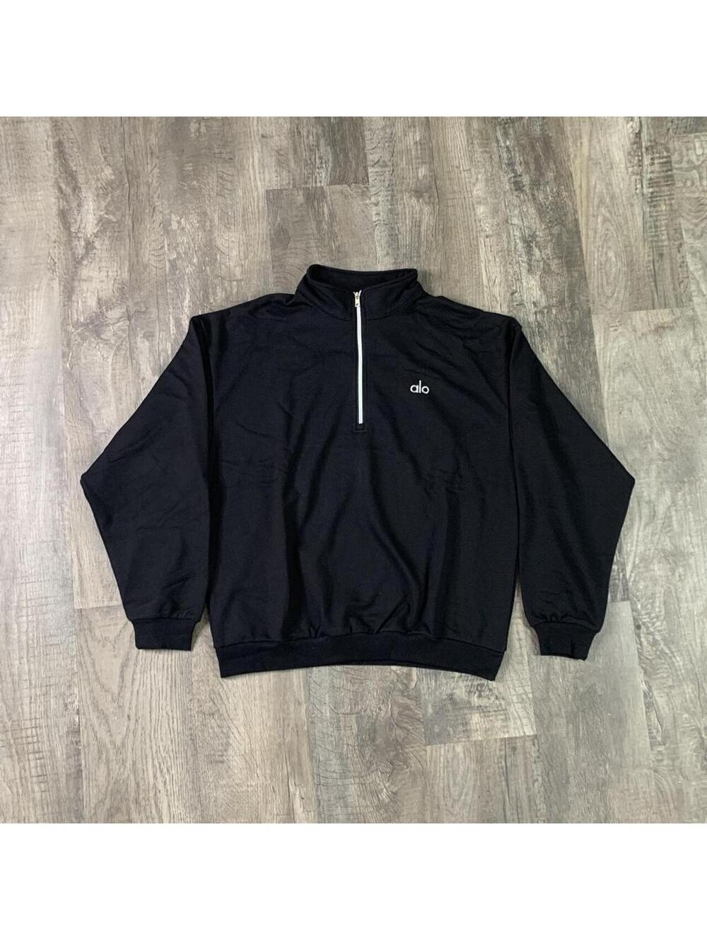 Alo Yoga Quarter-Zip Black | Medium